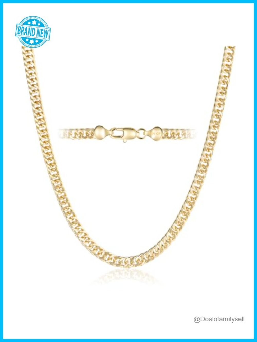 14K Gold Filled Cuban Link Chain Necklace 6mm Men Women